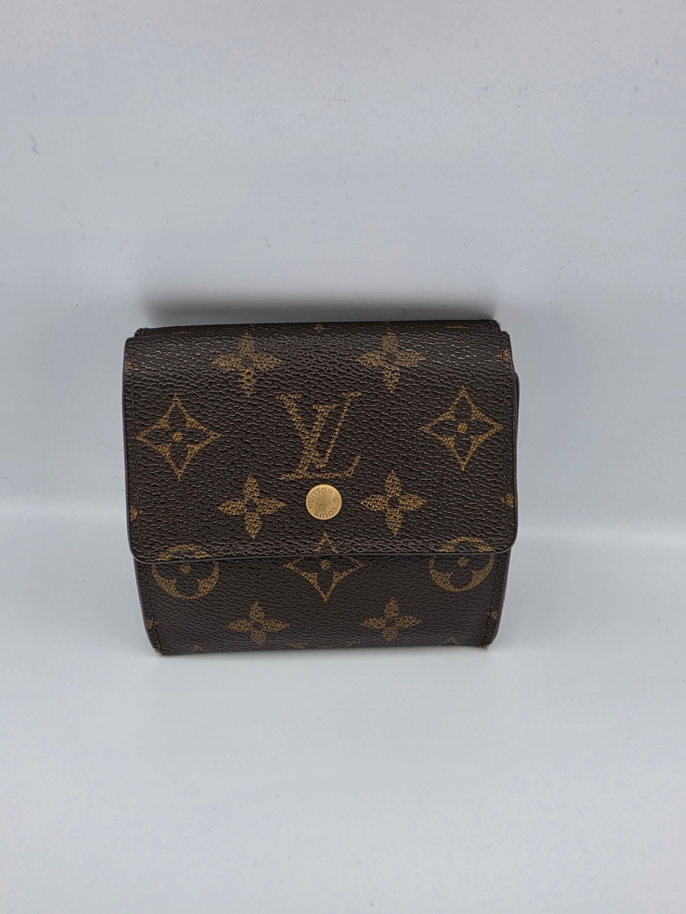 Louis Vuitton Brown Monogram Compact Unisex Double Snap Wallet (VERY GOOD)COA✨️